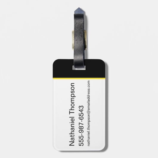 Het Zelfmoordplein | Gele en zwarte pictogramblokk Bagagelabel (Achterkant verticaal)