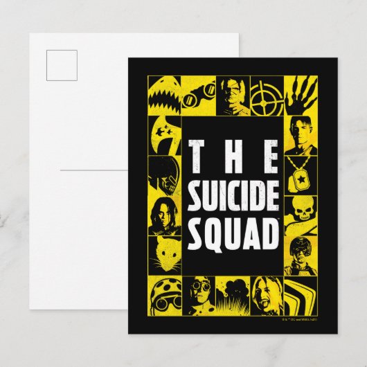 Het Zelfmoordplein | Gele en zwarte pictogramblokk Briefkaart (Voorkant / Achterkant)