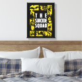 Het Zelfmoordplein | Gele en zwarte pictogramblokk Canvas Afdruk (Insitu (Slaapkamer))