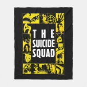 Het Zelfmoordplein | Gele en zwarte pictogramblokk Fleece Deken (Voorkant)