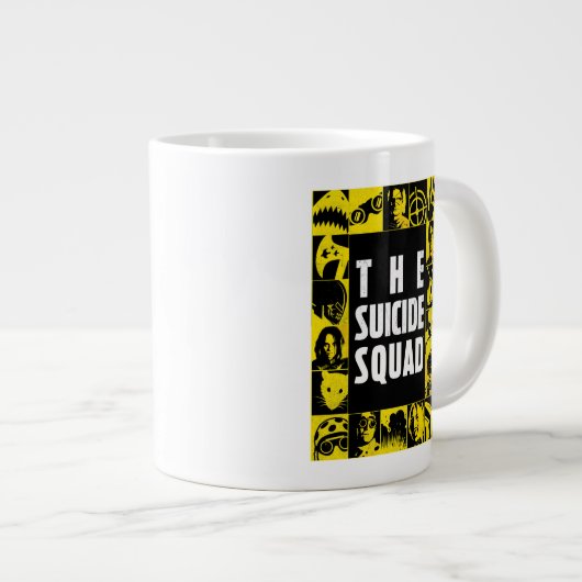 Het Zelfmoordplein | Gele en zwarte pictogramblokk Grote Koffiekop (Voorkant rechts)