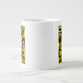 Het Zelfmoordplein | Gele en zwarte pictogramblokk Grote Koffiekop (Voorkant)