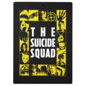 Het Zelfmoordplein | Gele en zwarte pictogramblokk Klembord (Achterkant)