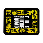 Het Zelfmoordplein | Gele en zwarte pictogramblokk Magneet (Horizontaal)