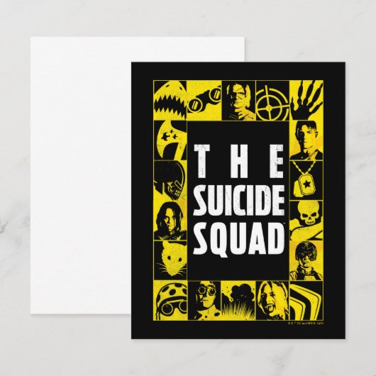 Het Zelfmoordplein | Gele en zwarte pictogramblokk Notitiekaartje (Voorkant / Achterkant)