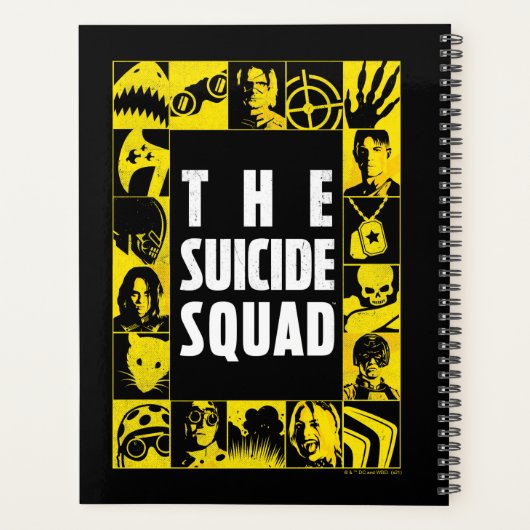 Het Zelfmoordplein | Gele en zwarte pictogramblokk Planner (Achterkant)