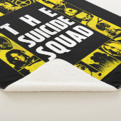 Het Zelfmoordplein | Gele en zwarte pictogramblokk Sherpa Deken (3/4)