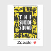 Het Zelfmoordplein | Gele en zwarte pictogramblokk Sticker (Vel)