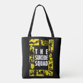 Het Zelfmoordplein | Gele en zwarte pictogramblokk Tote Bag (Achterkant)