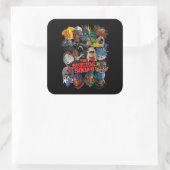 Het Zelfmoordplein | Gestormde Avatars Vierkante Sticker (Tas)