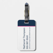 Het Zelfmoordplein | Harley Quinn Badge Pattern Bagagelabel (Achterkant verticaal)