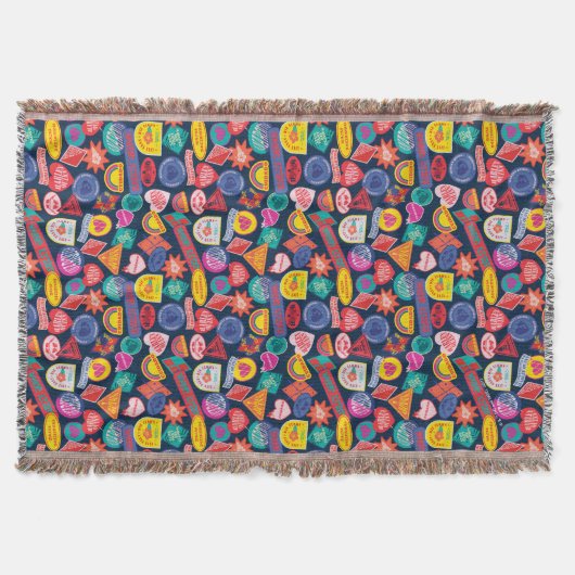 Het Zelfmoordplein | Harley Quinn Badge Pattern Deken (Voorkant)