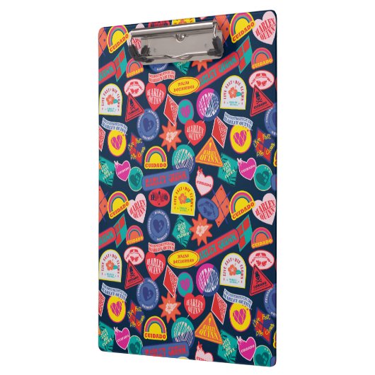 Het Zelfmoordplein | Harley Quinn Badge Pattern Klembord (Links)