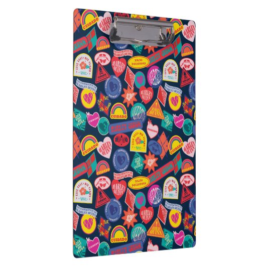 Het Zelfmoordplein | Harley Quinn Badge Pattern Klembord (Rechts)