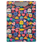 Het Zelfmoordplein | Harley Quinn Badge Pattern Klembord (Voorkant)