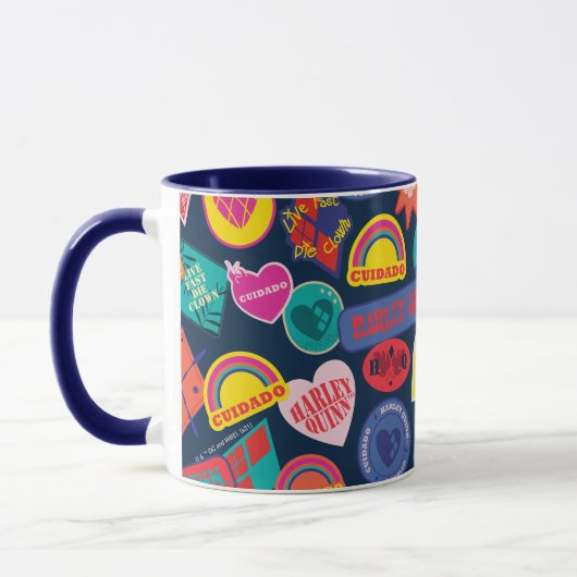 Het Zelfmoordplein | Harley Quinn Badge Pattern Mok (Links)