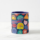 Het Zelfmoordplein | Harley Quinn Badge Pattern Mok (Midden)