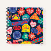 Het Zelfmoordplein | Harley Quinn Badge Pattern Notitieboek (Voorkant)