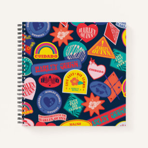 Het Zelfmoordplein   Harley Quinn Badge Pattern Notitieboek