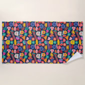 Het Zelfmoordplein | Harley Quinn Badge Pattern Strandlaken (Voorkant)