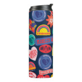 Het Zelfmoordplein | Harley Quinn Badge Pattern Thermosbeker (Gedraaid links)