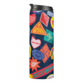 Het Zelfmoordplein | Harley Quinn Badge Pattern Thermosbeker (Geroteerd rechts)