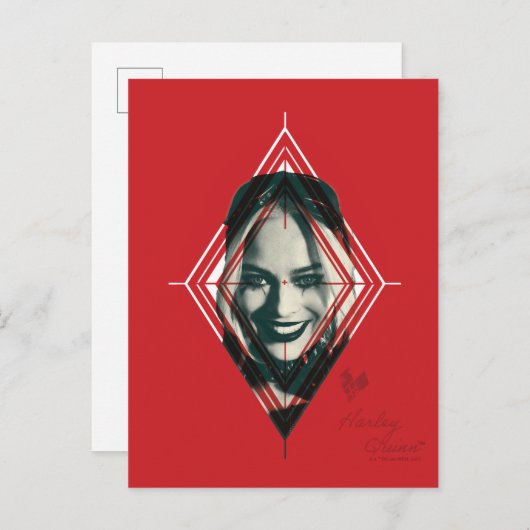 Het Zelfmoordplein | Harley Quinn Diamond Target Briefkaart (Voorkant / Achterkant)