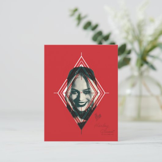 Het Zelfmoordplein | Harley Quinn Diamond Target Briefkaart (Staand voorkant)