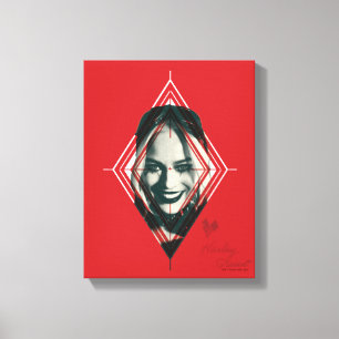 Het Zelfmoordplein Harley Quinn Diamond Target Canvas Afdruk