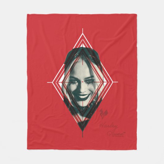 Het Zelfmoordplein | Harley Quinn Diamond Target Fleece Deken (Voorkant)