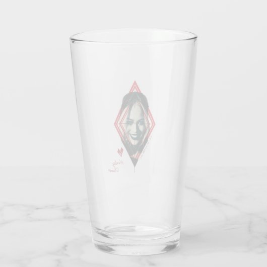 Het Zelfmoordplein | Harley Quinn Diamond Target Glas (Achterkant)