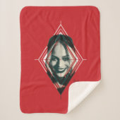 Het Zelfmoordplein | Harley Quinn Diamond Target Sherpa Deken (Voorkant)