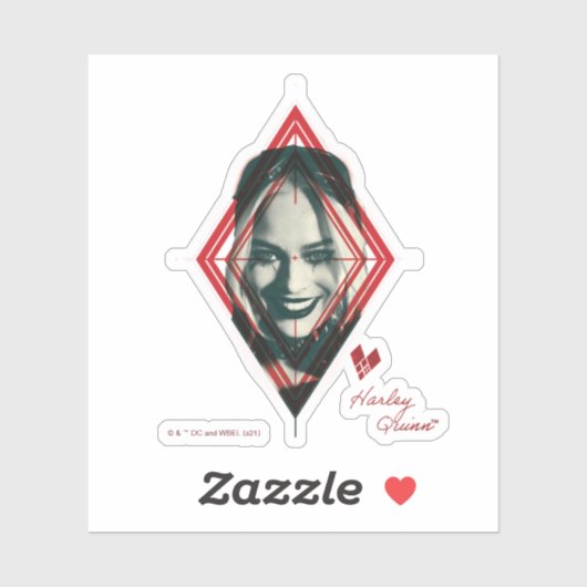 Het Zelfmoordplein | Harley Quinn Diamond Target Sticker (Vel)
