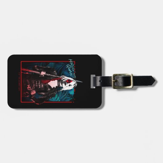 Het Zelfmoordplein | Harley Quinn en Green Ferns Bagagelabel (Voorkant horizontaal)