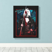 Het Zelfmoordplein | Harley Quinn en Green Ferns Canvas Afdruk (Insitu (Houten vloer))