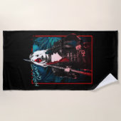 Het Zelfmoordplein | Harley Quinn en Green Ferns Strandlaken (Voorkant)