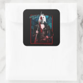 Het Zelfmoordplein | Harley Quinn en Green Ferns Vierkante Sticker (Tas)