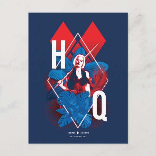 Het Zelfmoordplein | Harley Quinn Fern & Diamonds Briefkaart (Voorkant)