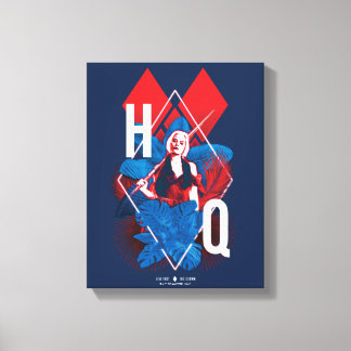 Het Zelfmoordplein | Harley Quinn Fern & Diamonds Canvas Afdruk