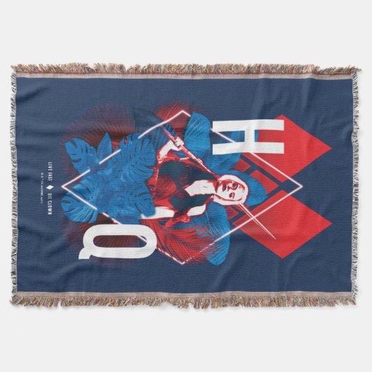 Het Zelfmoordplein | Harley Quinn Fern & Diamonds Deken (Voorkant)