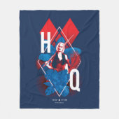 Het Zelfmoordplein | Harley Quinn Fern & Diamonds Fleece Deken (Voorkant)