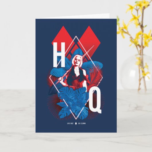 Het Zelfmoordplein | Harley Quinn Fern & Diamonds Kaart (Gele Bloem)
