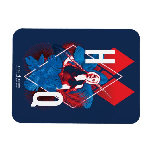 Het Zelfmoordplein | Harley Quinn Fern & Diamonds Magneet (Horizontaal)