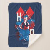 Het Zelfmoordplein | Harley Quinn Fern & Diamonds Sherpa Deken (Voorkant)