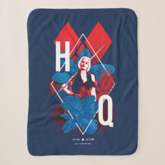 Het Zelfmoordplein | Harley Quinn Fern & Diamonds Sherpa Deken