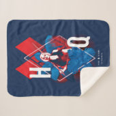 Het Zelfmoordplein | Harley Quinn Fern & Diamonds Sherpa Deken (Voorkant (horizontaal))