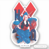 Het Zelfmoordplein | Harley Quinn Fern & Diamonds Sticker (Voorkant)