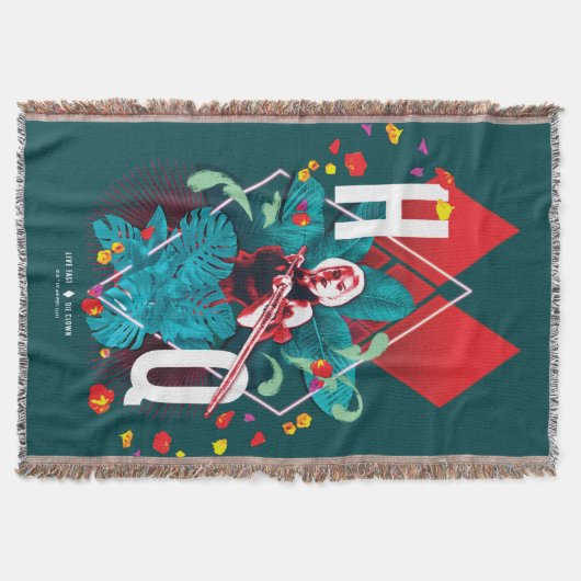 Het Zelfmoordplein | Harley Quinn Floral Diamond Deken (Voorkant)