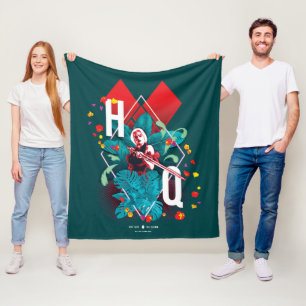 Het Zelfmoordplein   Harley Quinn Floral Diamond Fleece Deken