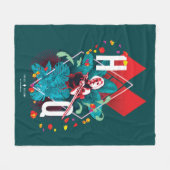 Het Zelfmoordplein | Harley Quinn Floral Diamond Fleece Deken (Voorkant (Horizontaal))